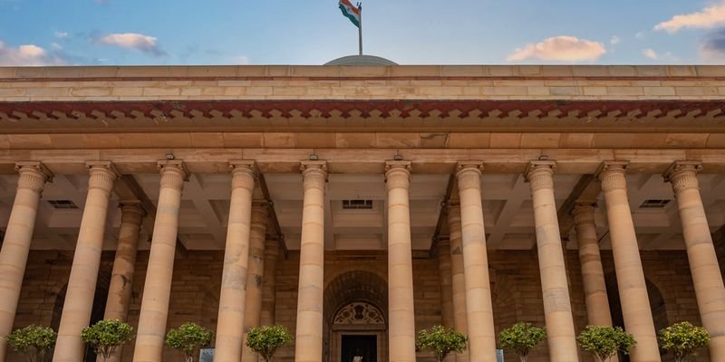 Columned government building in New Delhi, representing IEPF claims